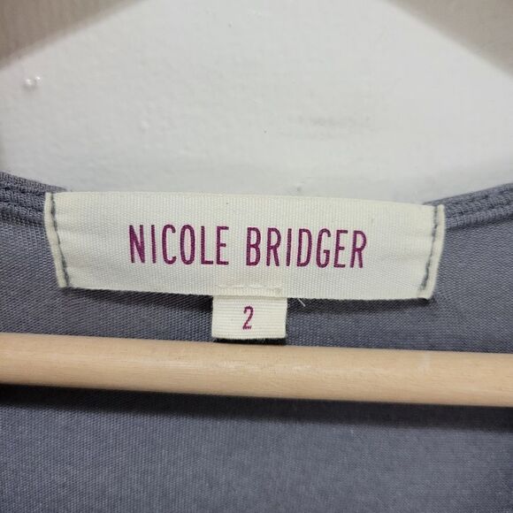 Nicole Bridger Vancouver Gray Asymmetrical Jersey Slow Fashion Dress - Picture 4 of 7